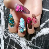 バレンタインネイル