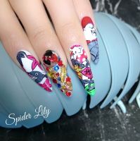 痛ネイル★マリオ花札柄